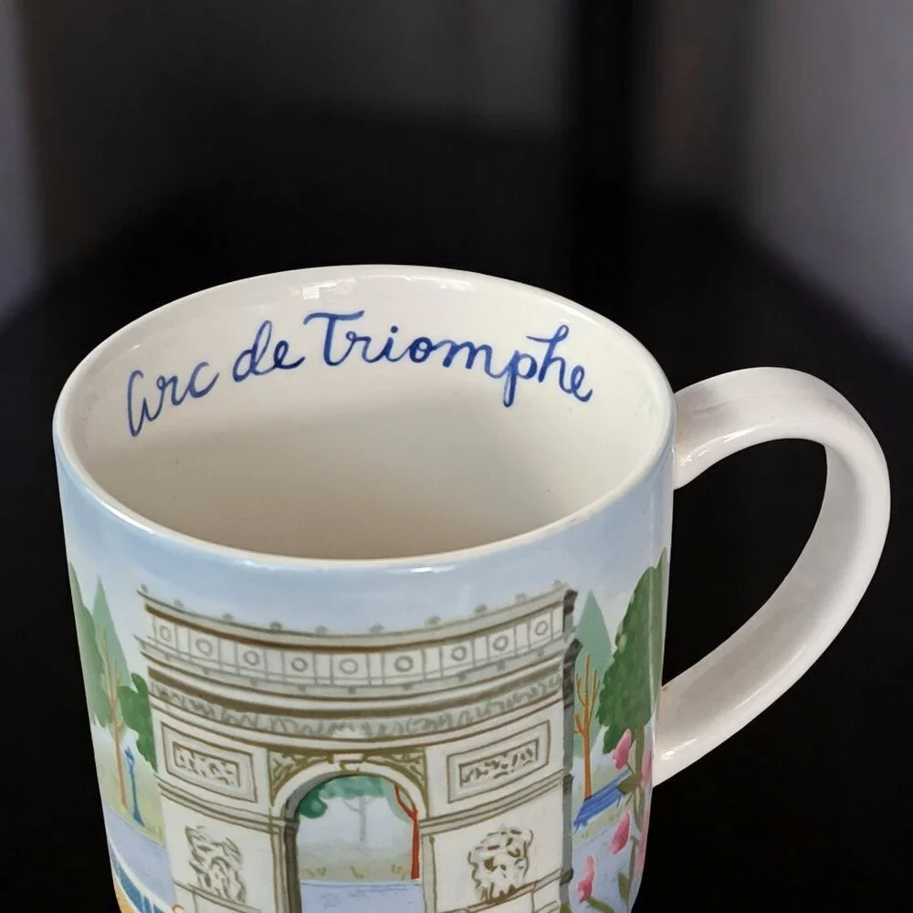 Sur La Table Mug Paris France Arc De Triomphe Cafe Bistro White